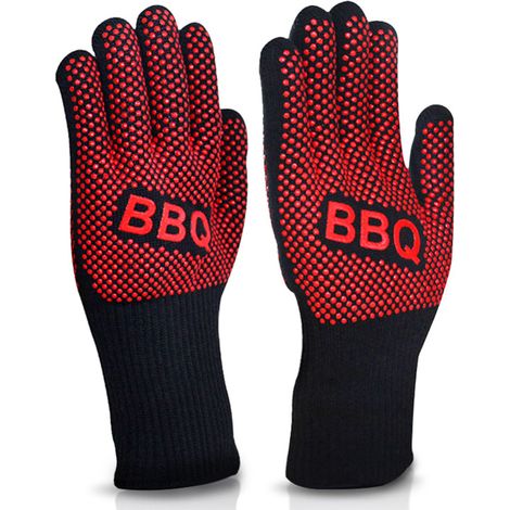 Gants BBQ Isolants Anti-Dérapants pour Cuisson, Grill, Four, Fumoir, Cheminée (1/5)