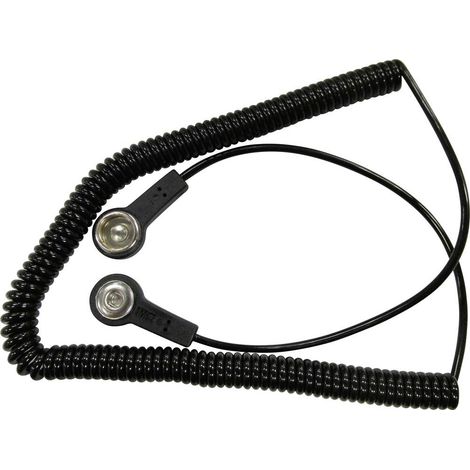 BJZ C-191 086 Cavo di messa a terra ESD 2.40 m Connettore a pressione 10.3 mm, Connettore a pressione 4 mm