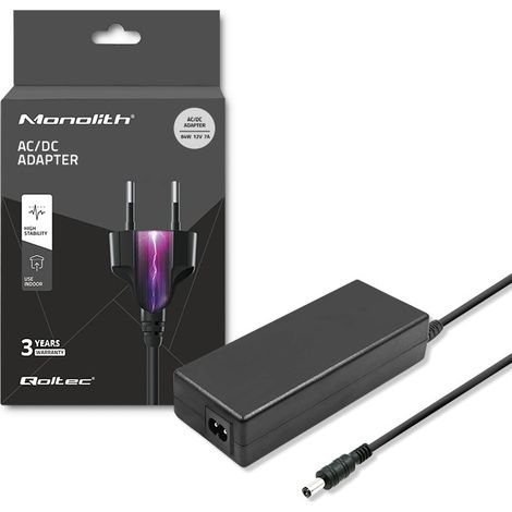 Fuente de alimentación de escritorio Qoltec de 84 W  12 V  7 A  5,5 x 2,1  + cable de alimentación (1/5)