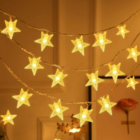 Promozione, luci a stringa stellate, luci fatate, 1 modalità di illuminazione, decorative per camera da letto, patio, feste, compleanni, San Valentino, Natale, decorazioni per alberi - 3M 20led, (1/5)