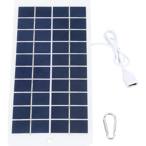 Ortviai Panneau Solaire 4,5 W 5 V pour Chargeur USB Extérieur – Silicium Monocristallin, Léger et Résistant aux Intempéries (1/5)