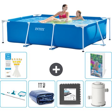 Intex Piscina con estructura Rectangular - 220x150x60 cm - 7-piezas  S43
