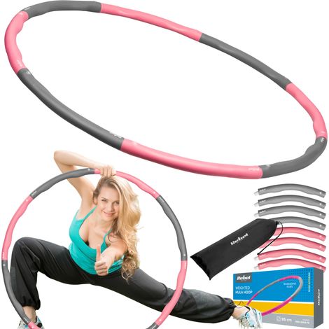 Ruota per esercizi dimagranti Hula Hop, pieghevole, regolabile, con borchie, 95 cm (1/5)