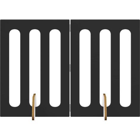 Valla plegable para mascotas 2 pcs Roble Negro vidaXL