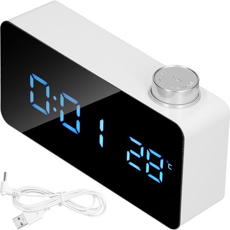 Digitaler LED-Spiegelwecker mit einstellbarer Schlummerfunktion und elektronischer Lichtanzeige (TSS51B) (1/5)