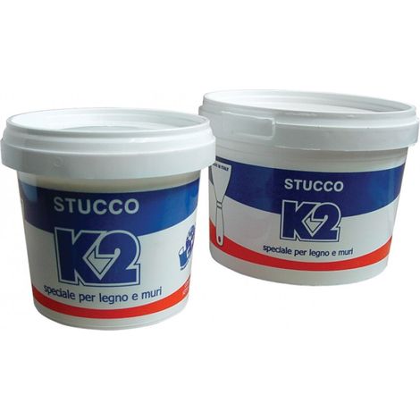 Stucco in Pasta K2 0,5 KG colore Bianco Speciale per legno e muri - Uso interno