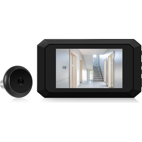 Digitales Guckloch, 3,9-Zoll-LCD-Bildschirm mit 1080p-2MP-Kamera, 120°-Weitwinkel, Farbnachtsicht, eingebauter 1400-mAh-Akku. (1/5)