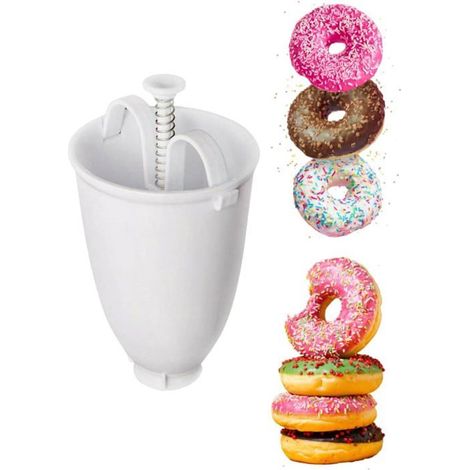 Ecleanfy - Moule à donuts à une main - Moule à donuts en plastique - Ustensiles de cuisine - Blanc (1/5)