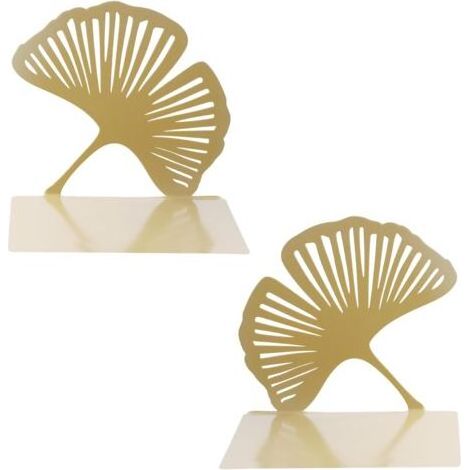 1 Paire Serre-Livres en Métal, Presse-Livres, Bloc Livre pour Étagère, Bookends, Cale Livre, Base Antidérapante pour Bureau, École, Domicile (Or) (1/5)