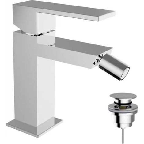 Mitigeur de bidet Teorema Pillar avec évacuation click clack chromé (1/4)