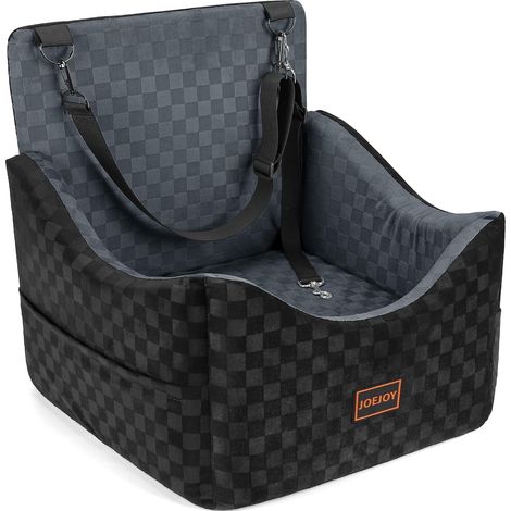 JOEJOY Siège auto pour chiens de petite à moyenne taille lavable avec poches de rangement rembourrage en mousse à mémoire de forme épaisse siège d'appoint pour banquette arrière (1/5)