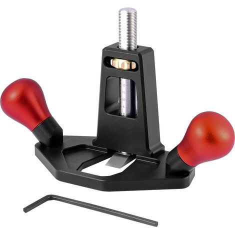 Handfräshobel, Grundhobel Einhandhobel mit Verstellbar Nuttiefe 0-25cm Handhobe Router Flugzeug, Grundhobel Holzbearbeitungswerkzeug für die Handwerkliche Produktion(schwarz) (1/5)