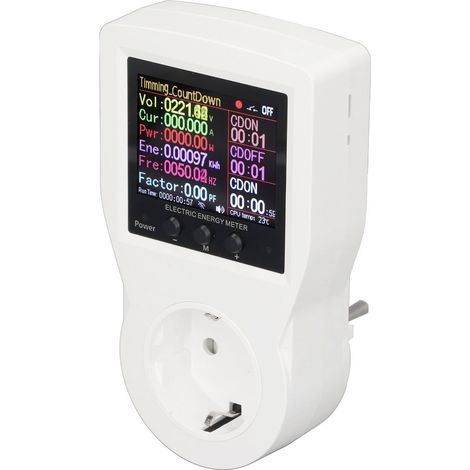 Intelligente Steckdose mit Echtzeitüberwachung, maximaler Stromstärke 16 A, 3680 W, WLAN-fähig, AC 85–265 V, EU-Stecker (1/5)