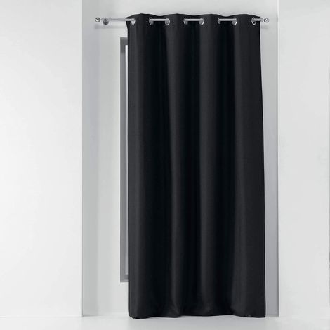 Rideau a oeillets 135 x 280 cm occultant tisse tissea Anthracite (1/4)