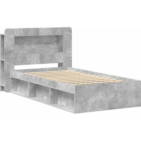 Maison Exclusive - Telaio del letto con storage Grigio Cemento 80 x 200 cm (1/5)