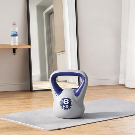 Kettlebell violeta y Gris en pU Arena 20 x 13 x 22 cm (1/5)
