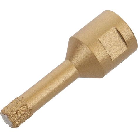 Foret diamanté professionnel pour carrelage 12 mm x M14, compatible avec les meuleuses d'angle, pour le perçage à sec de la porcelaine. (1/4)