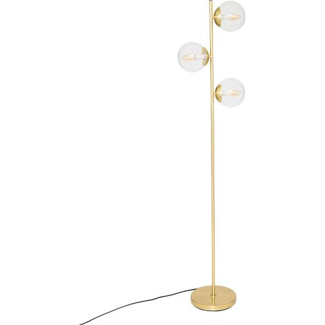 Goldene Stehleuchte Kugeln COL, H. 162 cm