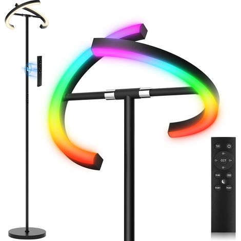 RVB Lampadaire LED Dimmable, 20W Lampadaire sur Pied Salon Moderne avec Télécommande 1300lm 3000K-6000K Lampe LED sur Pied pour Salon Chambre Bureau Hôtel (1/5)