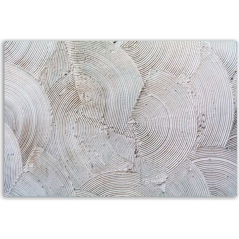 Tableau relief cercles blancs (1/5)
