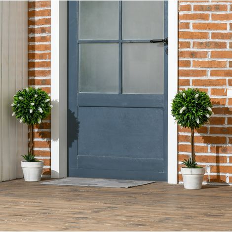 Lavanda artificial lote de 2, 60 cm, en plástico blanco DESVIAE (1/5)
