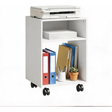 Meuble de rangement de bureau bianco 40 x 35 x 55 cm (1/5)