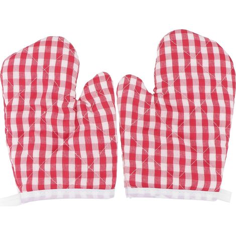 Les enfants jouent des gants de cuisine résistants à la chaleur pour les enfants paquet de tout-petits de 2 (rouge) (1/5)