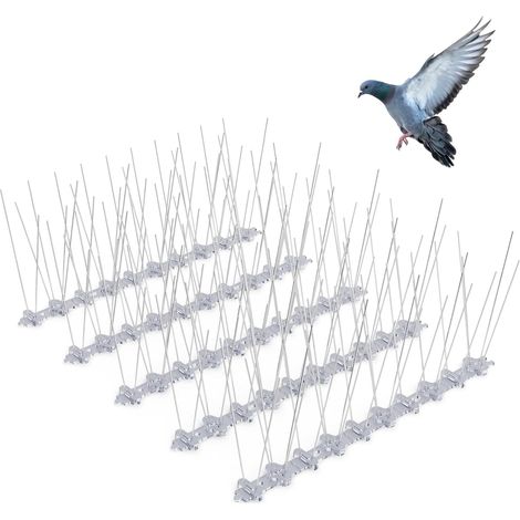 Pics Anti-Pigeons avec Base Flexible – Plastique Haute Qualité – Répulsif Oiseaux Discret pour Balcon et Garde-Corps – Installation Facile et Durable – 3m