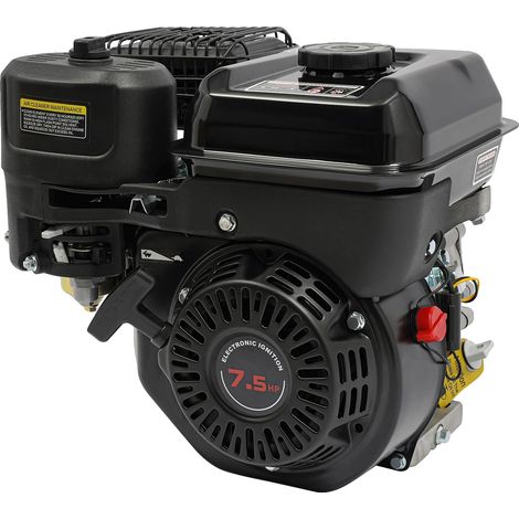 Motor de gasolina, 7,5 CV, motor de cuatro tiempos, negro. (1/2)