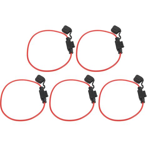 Lot de 5 porte-fusibles 12V 30A réfractaires, étanches, flexibles, amovibles et résistants à la poussière, à encastrer (1/5)