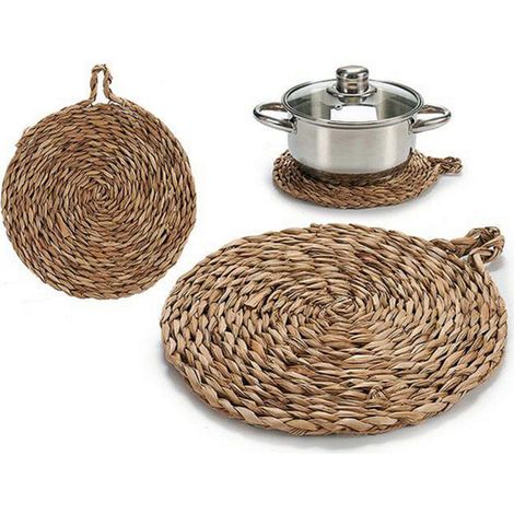 Salvamantel redondo de mimbre vegetal Ø40cm (1/3)