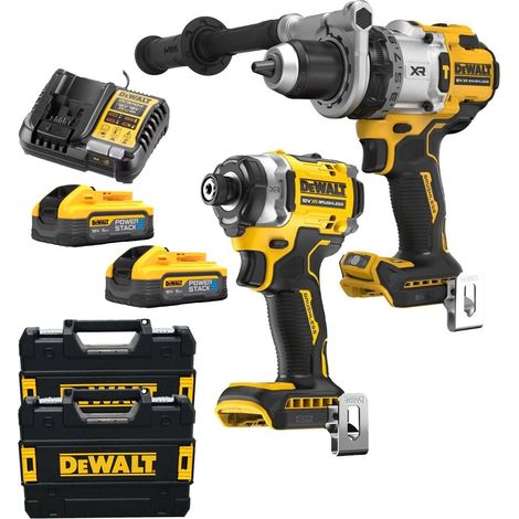 Dewalt DCK2200H2T 18V XR Brushless Power Tool Kit 2x 5.0Ah Powerstack + 2 Tstak