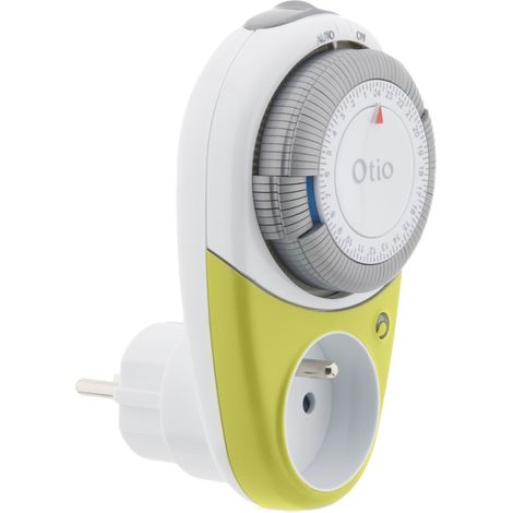 Otio – Programmateur quotidien T-10 – Prise programmable 16A – Alimentation 230V – Format compact pour installation facile