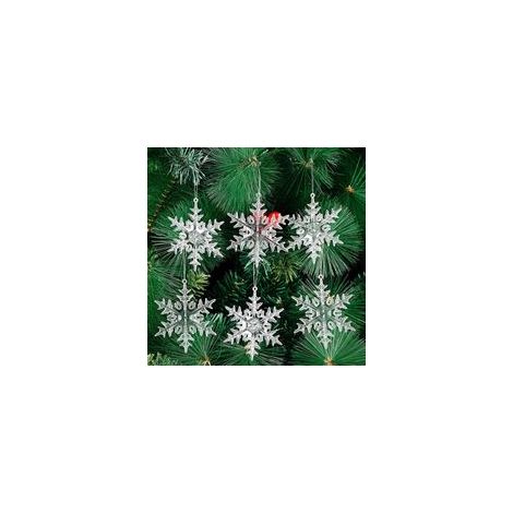 Noël Transparent Acrylique Décorations Ensemble Flocon De Neige Renne Ornements Suspendus Kit Xmas Transparent Pendentif Décor pour Fête Vacances Mariage Arbres Cheminée Patio (1/5)