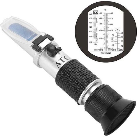 Petit réfractomètre de liquide de refroidissement antigel portable 4-en-1 pratique pour système antigel automobile, acide de batterie et liquide de lave-glace (1/5)