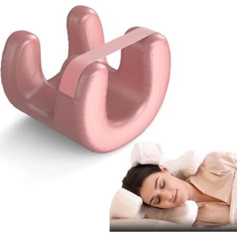 Oreiller Anti-Âge Anti-Rides,Oreiller Ergonomique Cervical,Combat Les Rides du Sommeil,Mousse à Mémoire de Forme, pour Dormir sur Le Dos ou sur Le Côté (Rose) (1/5)