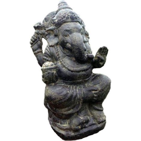 Statue jardin dieu Ganesh 40 cm - Gris anthracite 40 cm