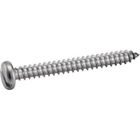 200 Vis à Tôle Tête Cylindrique Large Fendue 4.8 x 38 mm - DIN 7971 - Inox A2 - D-Work