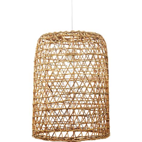 Rattan Ceiling Lamp - Boho Bali Design Pendant Lamp - Lian Natural wood (1/4)