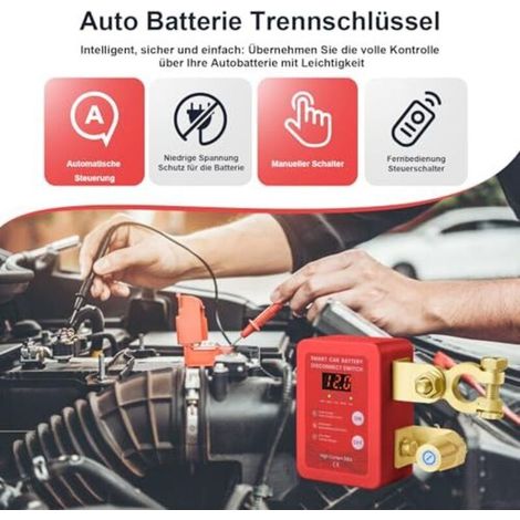 Coupe-batterie 12 V avec télécommande sans fil, coupe-batterie avec arrêt, coupe-batterie antivol 240 A, pour voiture, camping-car, VTT, camion, bateau