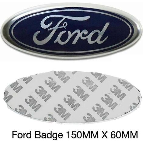 Ford-Emblem 150 mm x 60 mm blau/silbernes Logo für Front/Heck, Mondeo, Transit, Focus (1/5)