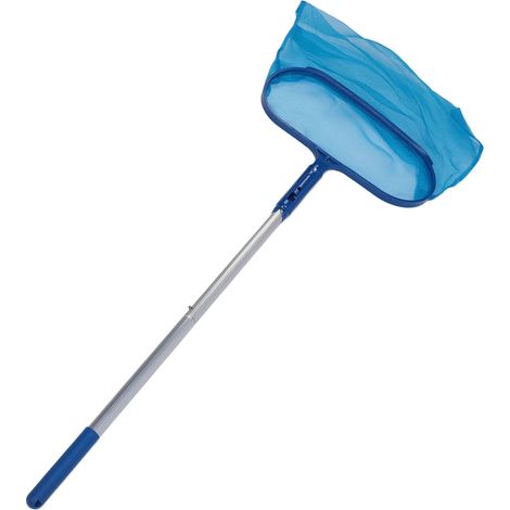 Kit de nettoyage de piscine comprenant une épuisette professionnelle à 4 perches et un ensemble d'outils pour l'entretien du fond et des parois de la piscine. (1/5)