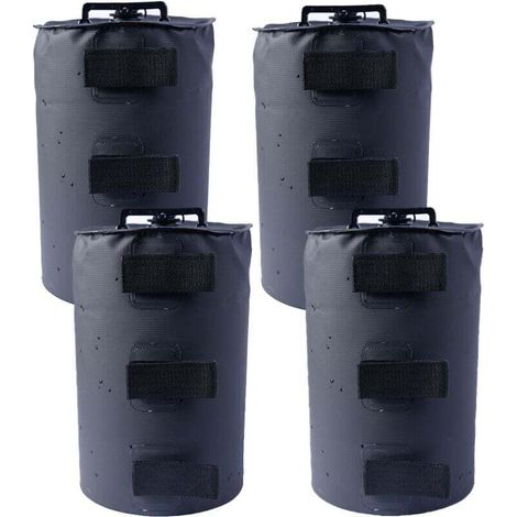 Set mit 4 Pavillonfüßen, wasserbefüllbar, Gewichte für Pavillons, Gartenzelte, Festzelte, schwarz