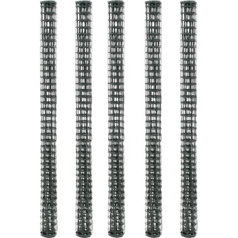 Lot de 5 grillages de jardin 1 x 1,2 m en HDPE vert, maille 30 x 30 mm, clôture flexible pour chiots, volailles, plantes, jardin et ferme (1/5)
