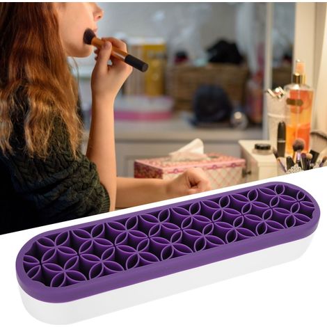 Boîte de Rangement pour Accessoires Coiffure - Organisateur Porte-ciseaux et Brosses - Violet (1/5)