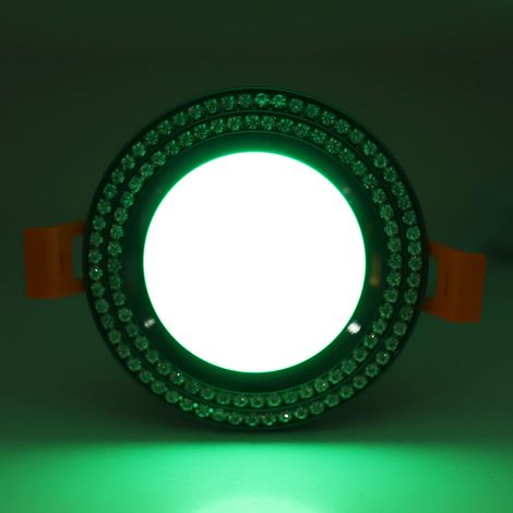 Plafonnier LED encastré intelligent 7W avec Wi-Fi, intensité variable, changement de couleur et commande vocale (AC85-265V). (1/5)