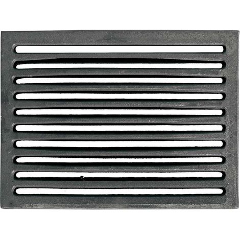 1 Grille en fonte, Épaisseur 1 cm, Cendres, 23,8 x 18,8 cm, Insert, Poêle