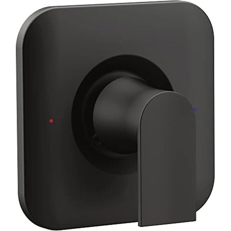 Kit de garniture poignée douche noir mat moderne pour robinets (1/5)