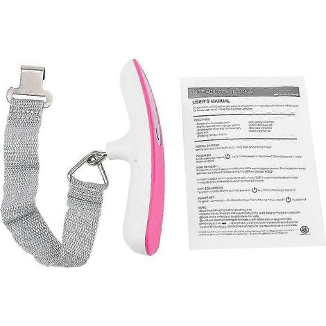 Balance électronique numérique portable rose 50 kg/10 g pour bagages et valises (1/5)