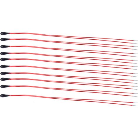 Lot de 10 thermistances NTC MF52B haute sensibilité avec fil émaillé de 60 mm, 5 kΩ (1/5)